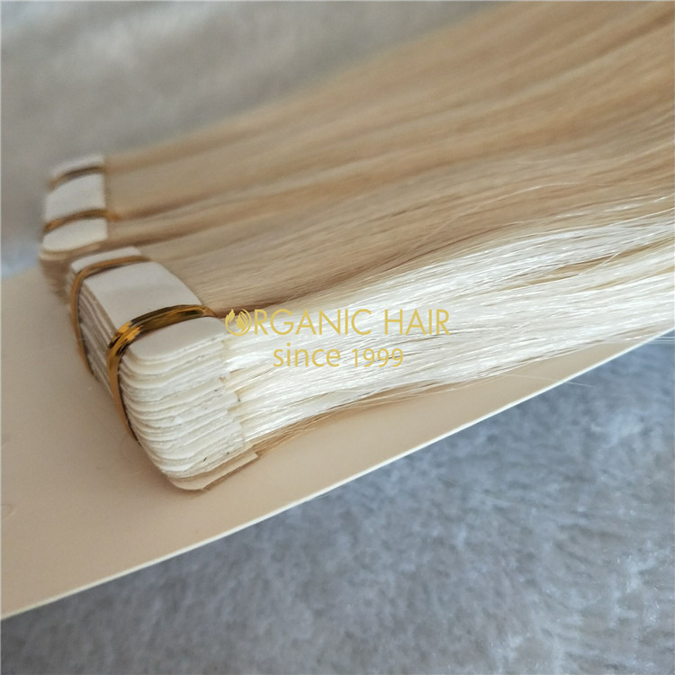 Best remy tape in hair extensions,double drawn ombre tape in extensions in Chinese factory R19